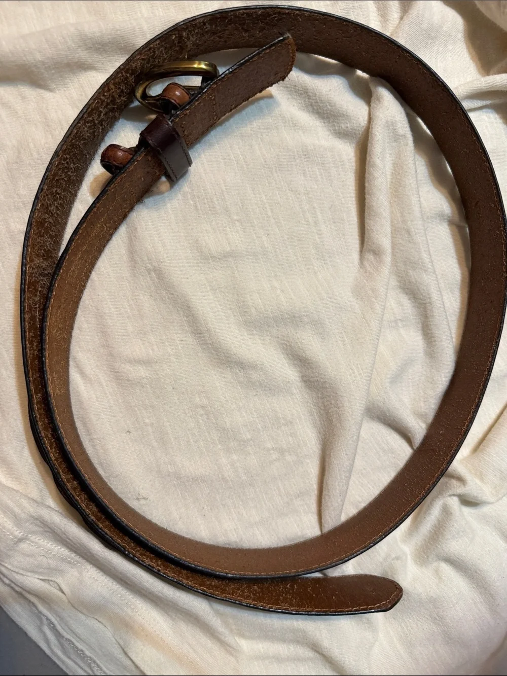 Belt - Leather - 1” wide x 40” to 44” brown - good condition